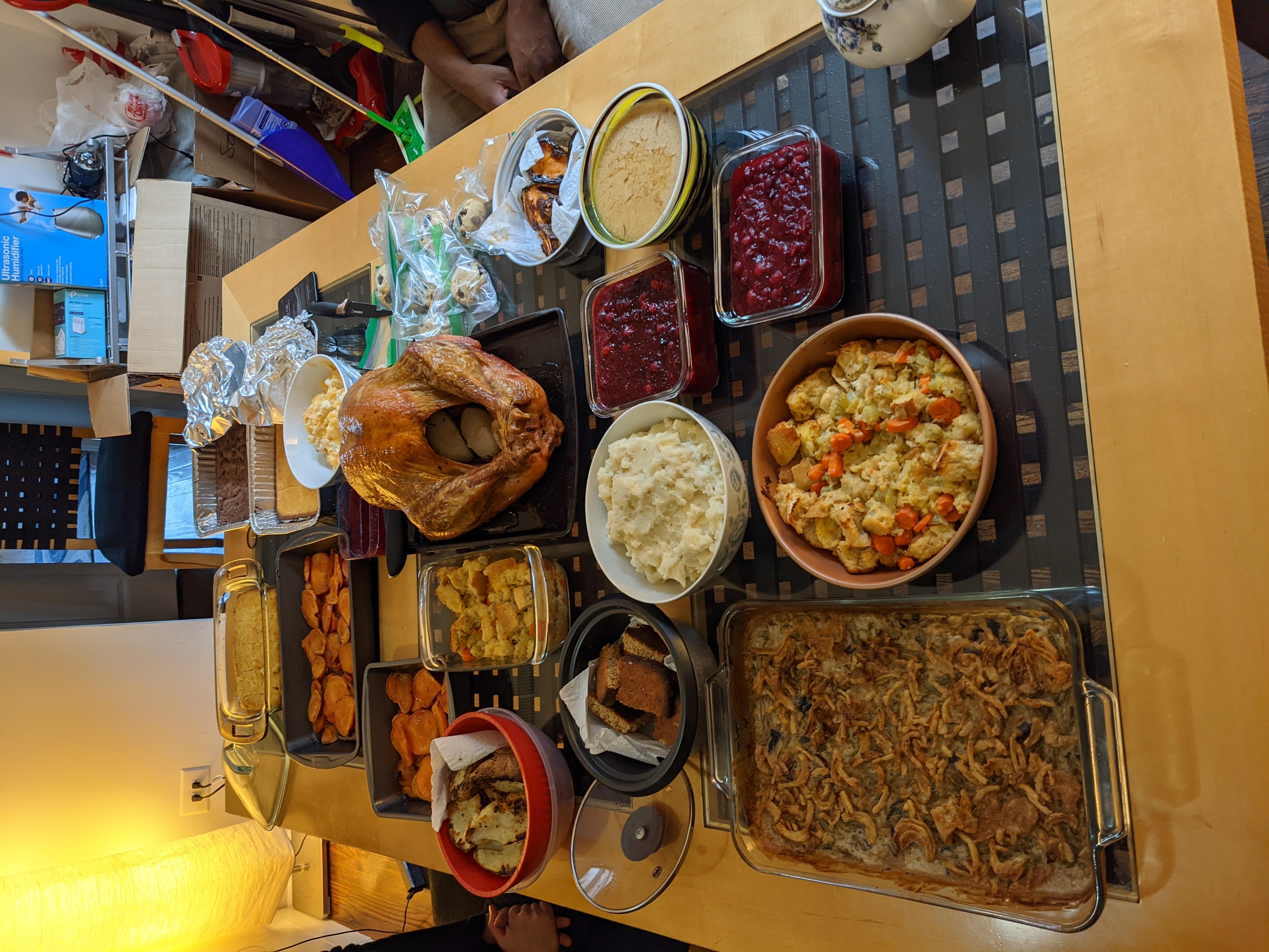 A full Thanksgiving spread!